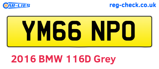 YM66NPO are the vehicle registration plates.