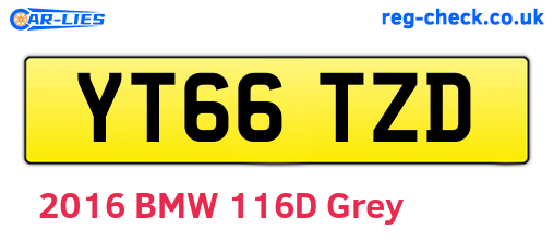 YT66TZD are the vehicle registration plates.
