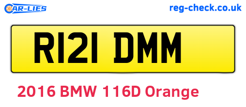 R121DMM are the vehicle registration plates.