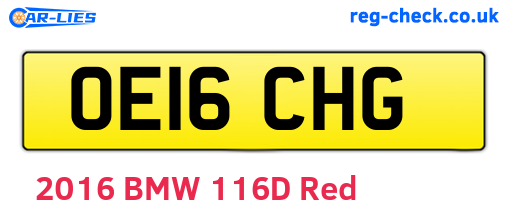 OE16CHG are the vehicle registration plates.