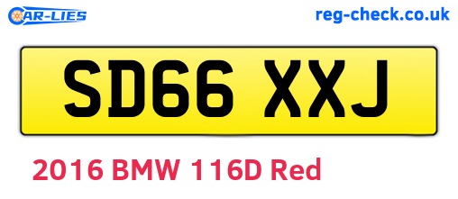 SD66XXJ are the vehicle registration plates.