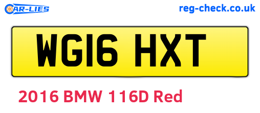 WG16HXT are the vehicle registration plates.