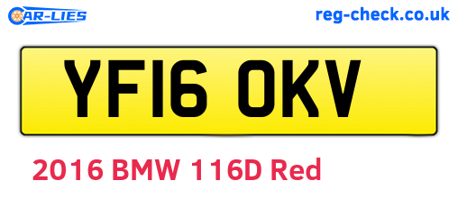 YF16OKV are the vehicle registration plates.