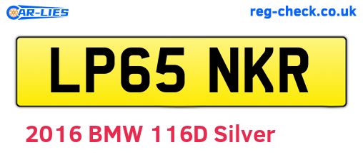 LP65NKR are the vehicle registration plates.