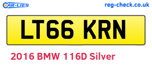 LT66KRN are the vehicle registration plates.