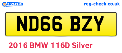 ND66BZY are the vehicle registration plates.