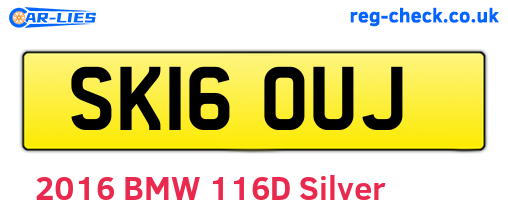 SK16OUJ are the vehicle registration plates.