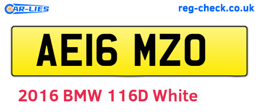 AE16MZO are the vehicle registration plates.
