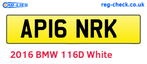 AP16NRK are the vehicle registration plates.