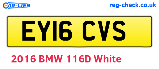 EY16CVS are the vehicle registration plates.