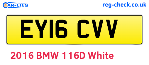 EY16CVV are the vehicle registration plates.
