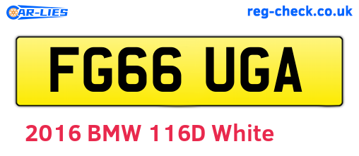 FG66UGA are the vehicle registration plates.