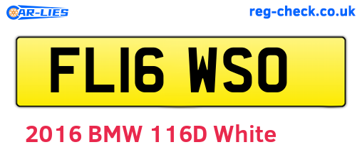 FL16WSO are the vehicle registration plates.