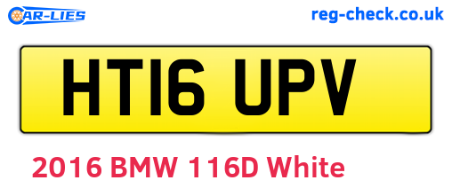 HT16UPV are the vehicle registration plates.