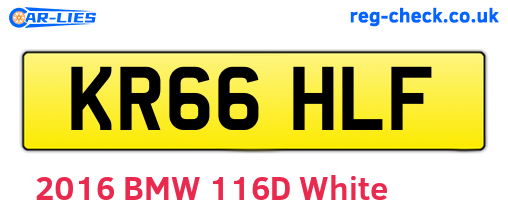 KR66HLF are the vehicle registration plates.
