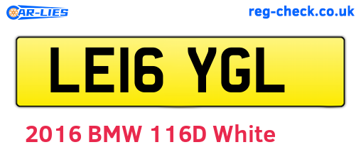 LE16YGL are the vehicle registration plates.