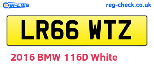 LR66WTZ are the vehicle registration plates.