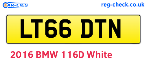 LT66DTN are the vehicle registration plates.