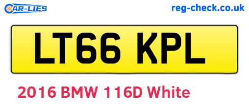 LT66KPL are the vehicle registration plates.