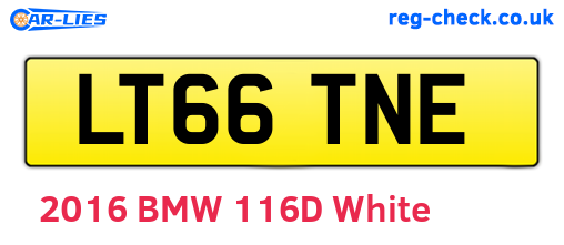 LT66TNE are the vehicle registration plates.
