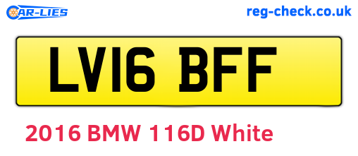 LV16BFF are the vehicle registration plates.