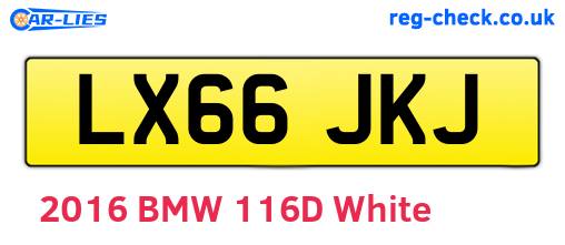 LX66JKJ are the vehicle registration plates.