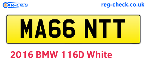 MA66NTT are the vehicle registration plates.