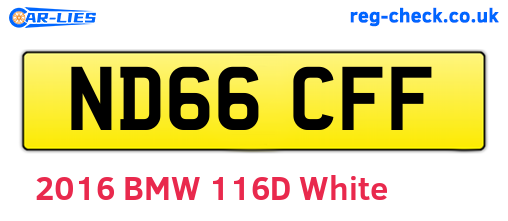 ND66CFF are the vehicle registration plates.