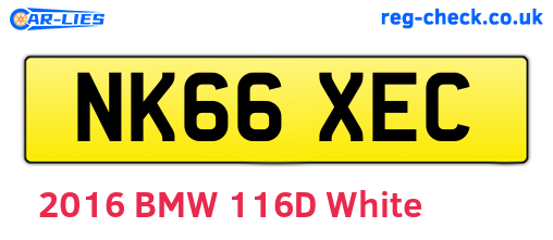 NK66XEC are the vehicle registration plates.
