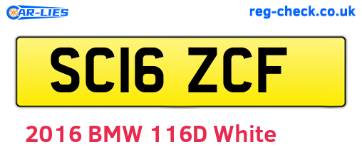 SC16ZCF are the vehicle registration plates.