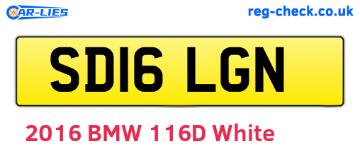 SD16LGN are the vehicle registration plates.