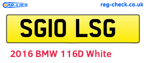 SG10LSG are the vehicle registration plates.