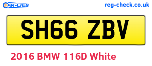 SH66ZBV are the vehicle registration plates.