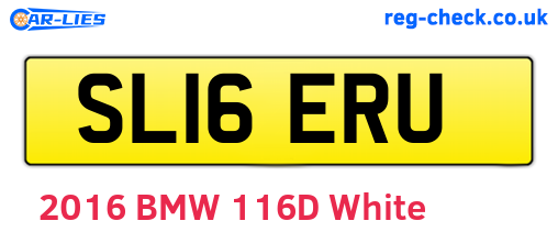 SL16ERU are the vehicle registration plates.