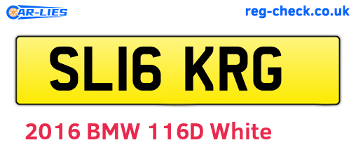 SL16KRG are the vehicle registration plates.