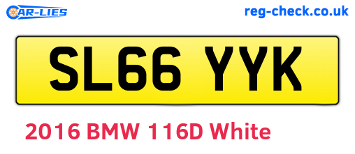 SL66YYK are the vehicle registration plates.