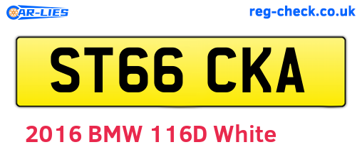 ST66CKA are the vehicle registration plates.