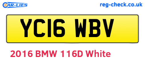 YC16WBV are the vehicle registration plates.