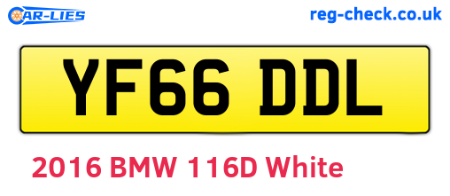 YF66DDL are the vehicle registration plates.