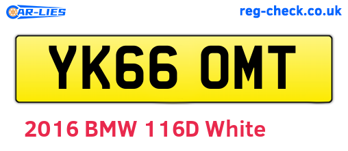 YK66OMT are the vehicle registration plates.
