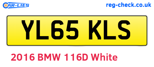 YL65KLS are the vehicle registration plates.