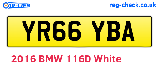YR66YBA are the vehicle registration plates.