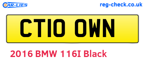 CT10OWN are the vehicle registration plates.