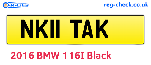 NK11TAK are the vehicle registration plates.