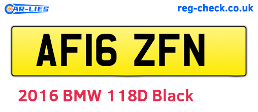 AF16ZFN are the vehicle registration plates.