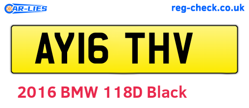 AY16THV are the vehicle registration plates.
