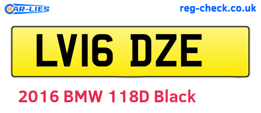LV16DZE are the vehicle registration plates.