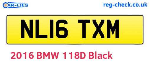 NL16TXM are the vehicle registration plates.