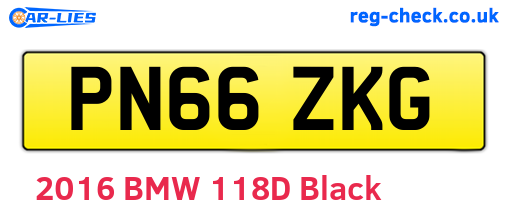 PN66ZKG are the vehicle registration plates.
