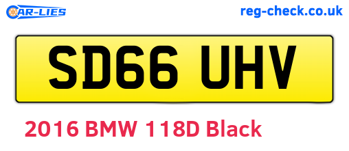 SD66UHV are the vehicle registration plates.